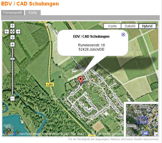 Anfahrt Hybriddarstellung