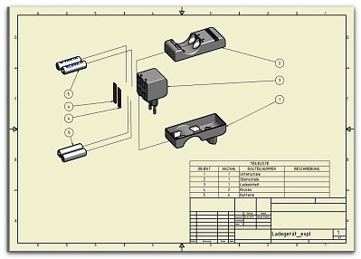 Zeichnung Batterieladeger&auml;t expl.