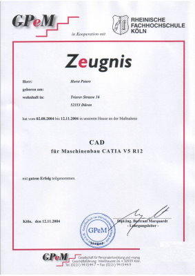 2004 - Der Start mit CATIA