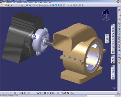 Baugruppe Geblaese und Motor