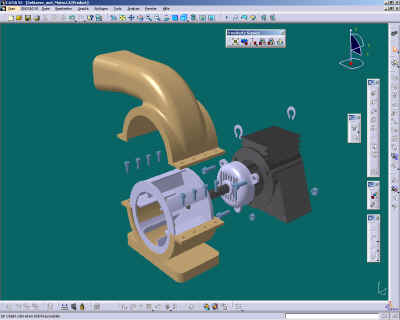 Scene Gebläse und Motor