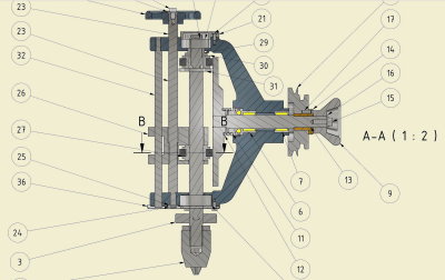 Laborr&uuml;hrwerk-Halbschnitt